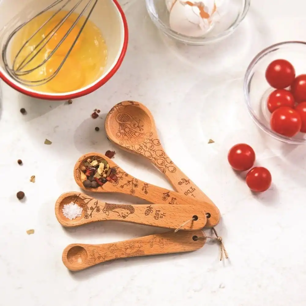 Alternative view of Beechwood Decorative Measuring Spoons - Woodland Collection by Talisman Designs
