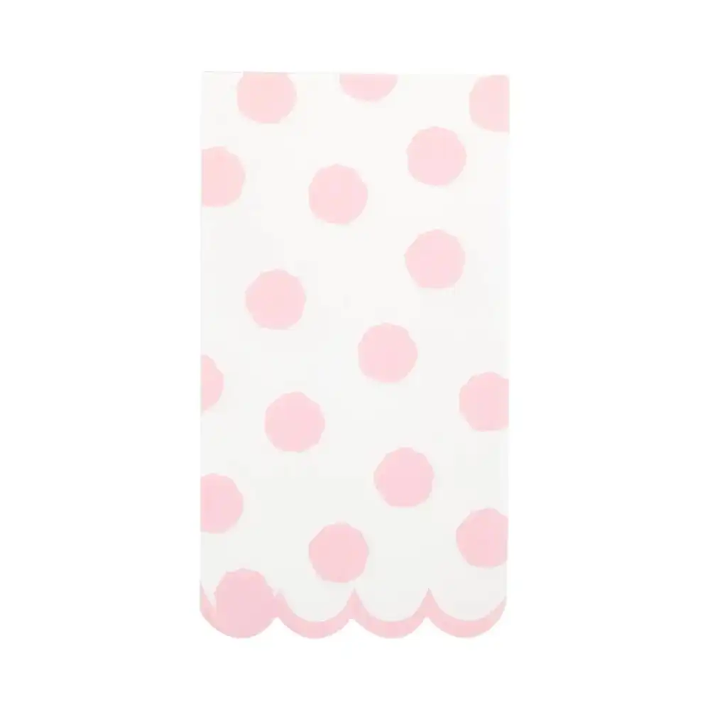 My Mind's Eye 24-Piece Polka Dot Dinner Napkins | Pink