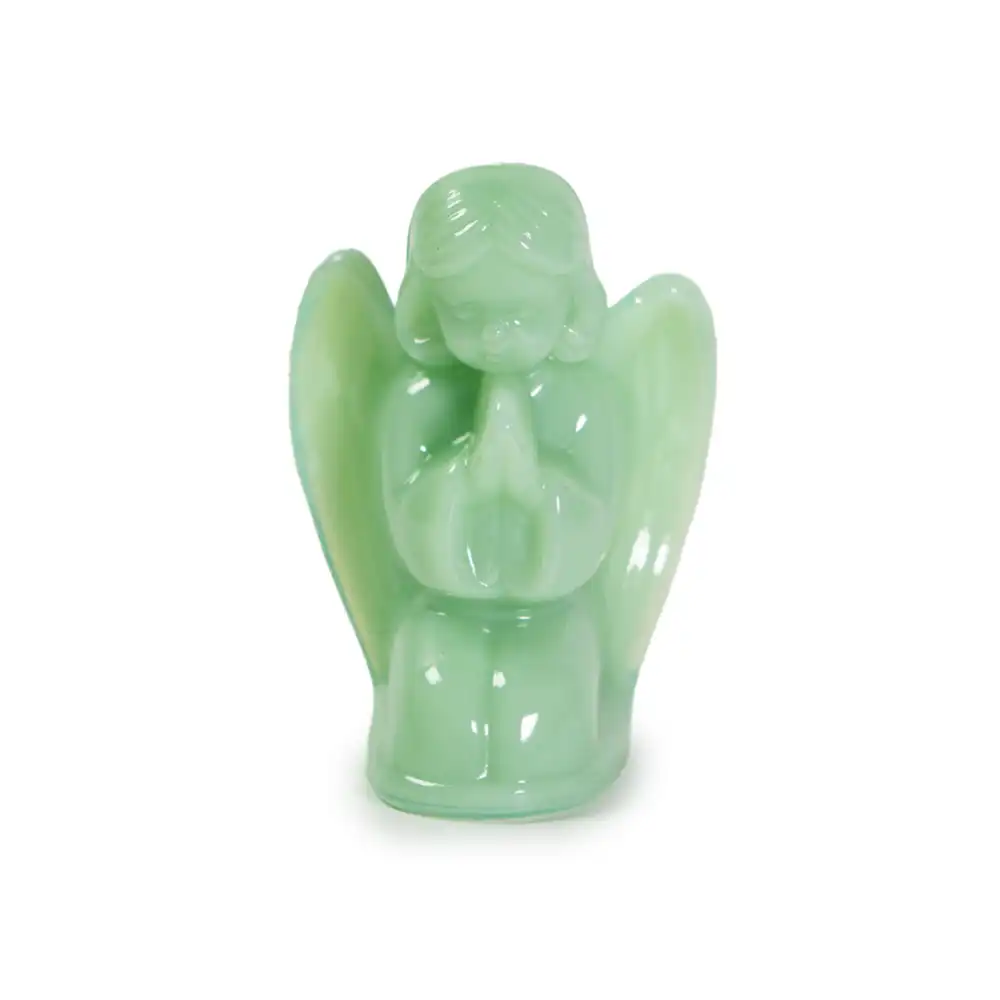 Mosser Glass Praying Angel Figurine | Jadeite