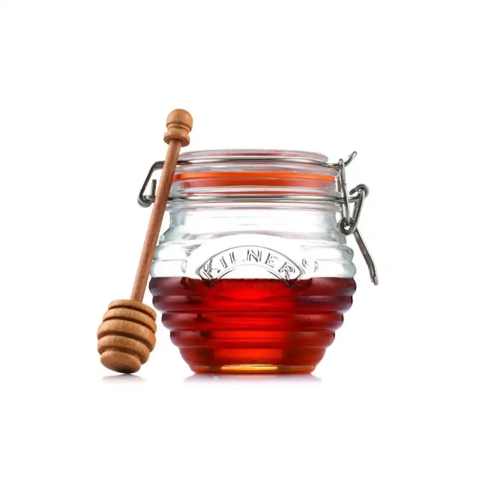 Alternative view of Kilner Create & Make 13.5oz Swing Top Honey Pot + Beechwood Dipper Set