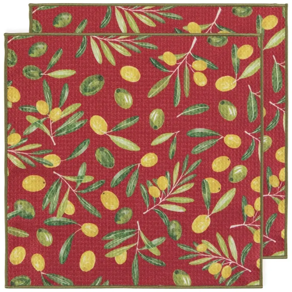 Now Designs by Danica Recycled Microfibre Dish Cloth Set | Olive Oil