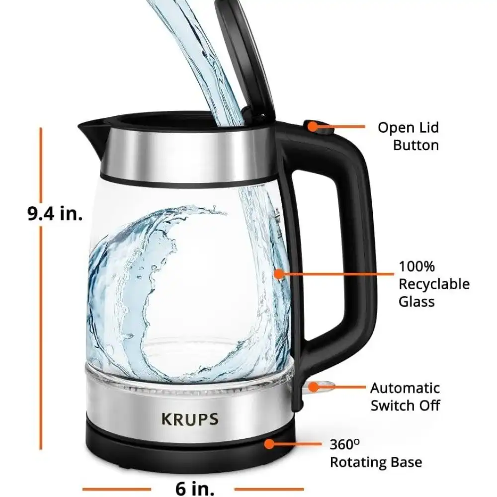 Alternative view of Krups 1.7L Electric Kettle | Stainless Steel