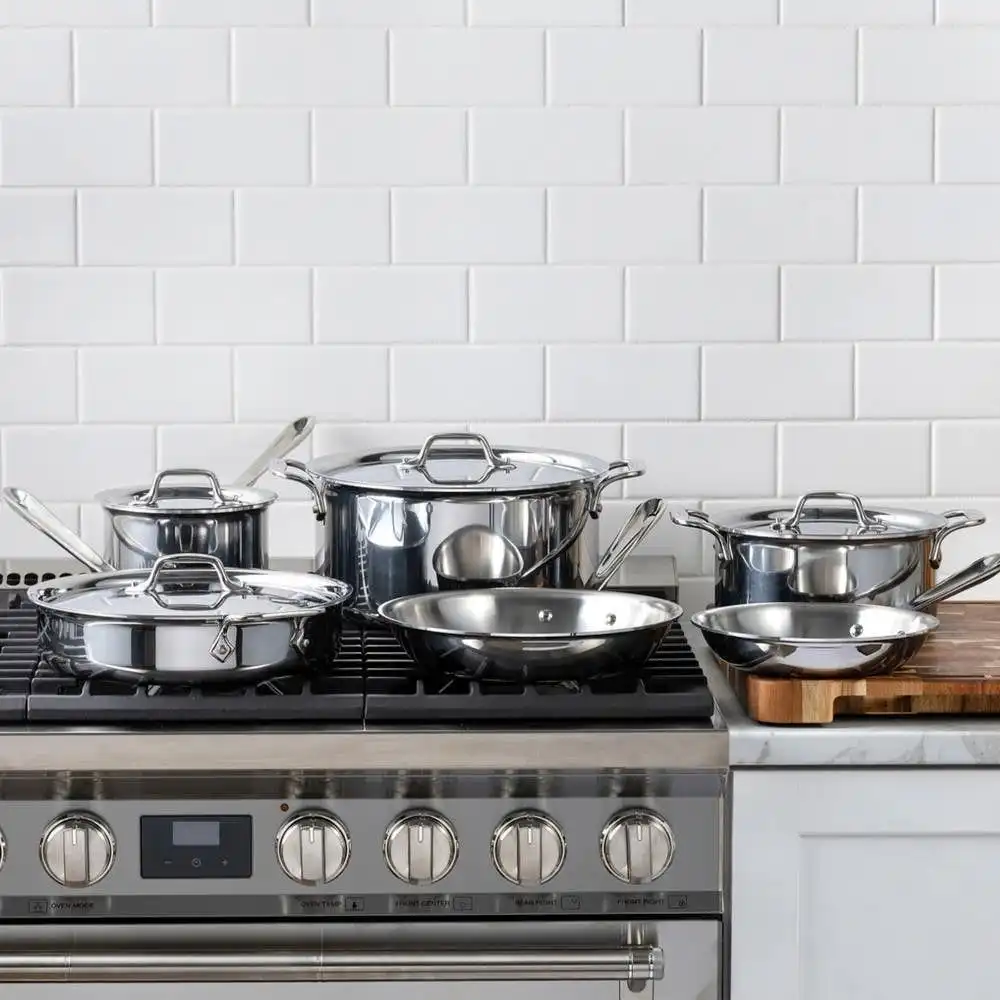 Alternative view of All-Clad D3 Stainless Steel 3-Ply Bonded Cookware Set | 10-Piece