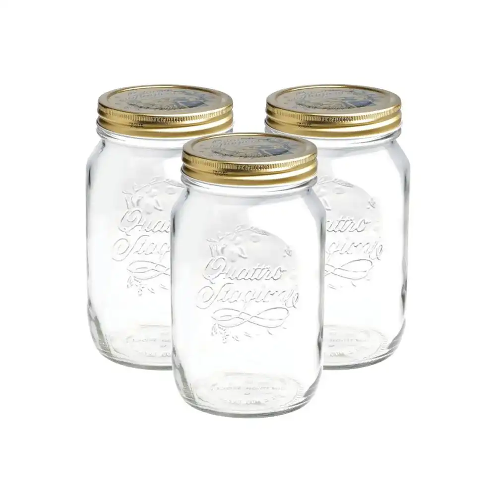 Bormioli Rocco Quattro Stagioni Canning Jars (Set of 3) | 33.75oz (1L)
