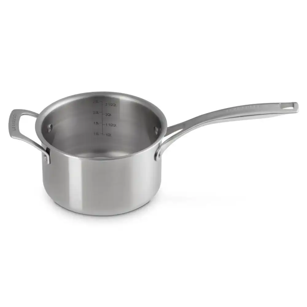 Alternative view of Le Creuset Essential Stainless Steel 3 Qt. Saucepan with Lid