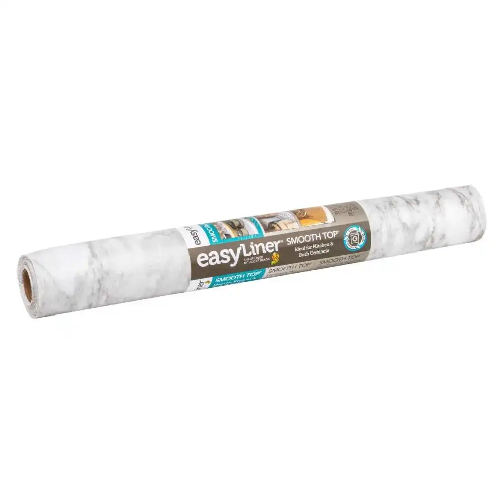 Alternative view of Duck Brand Easy Liner Smooth Top 20" x 6' Shelf Liner | Grey Marble