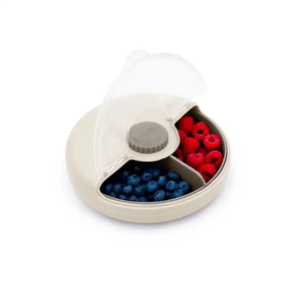 Alternative view of Melii Spin Container with Knob | Ivory + Grey