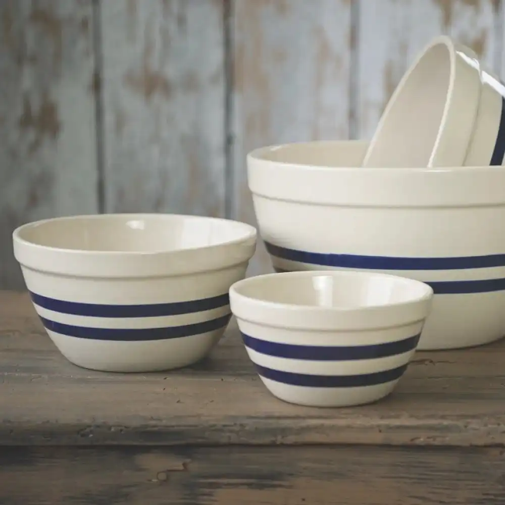 Alternative view of Ohio Stoneware 8" Shoulder Bowl | Blue & Bristol