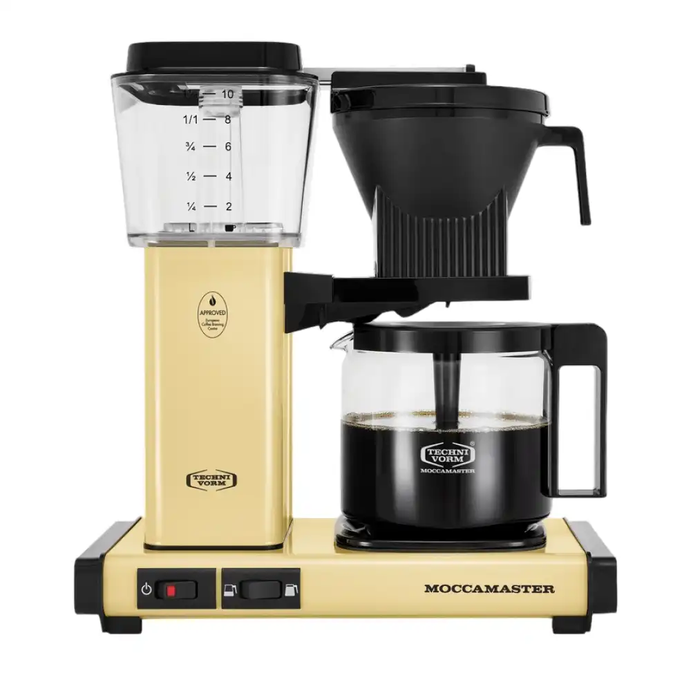 Moccamaster KBGV Automatic Drip Stop Coffee Maker (40 oz Glass Carafe) | Butter Yellow
