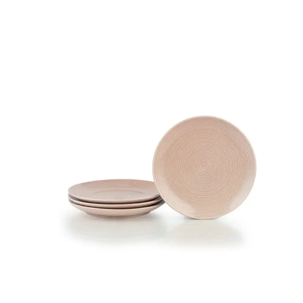 Everything Kitchens Colorful Glazed 8" Side Plates (Set of 4) | Blush Pink