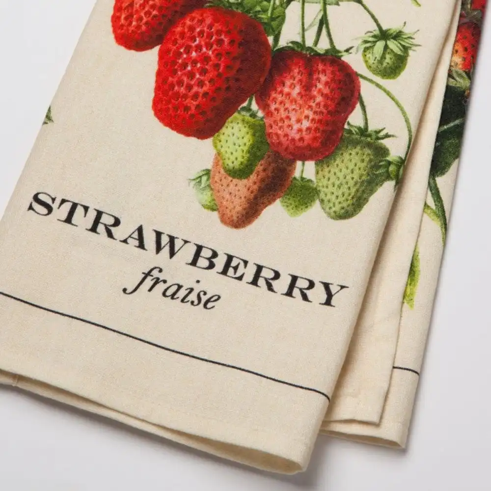 Alternative view of Now Designs by Danica 18" x 28" Printed Dishtowel | Vintage Strawberries