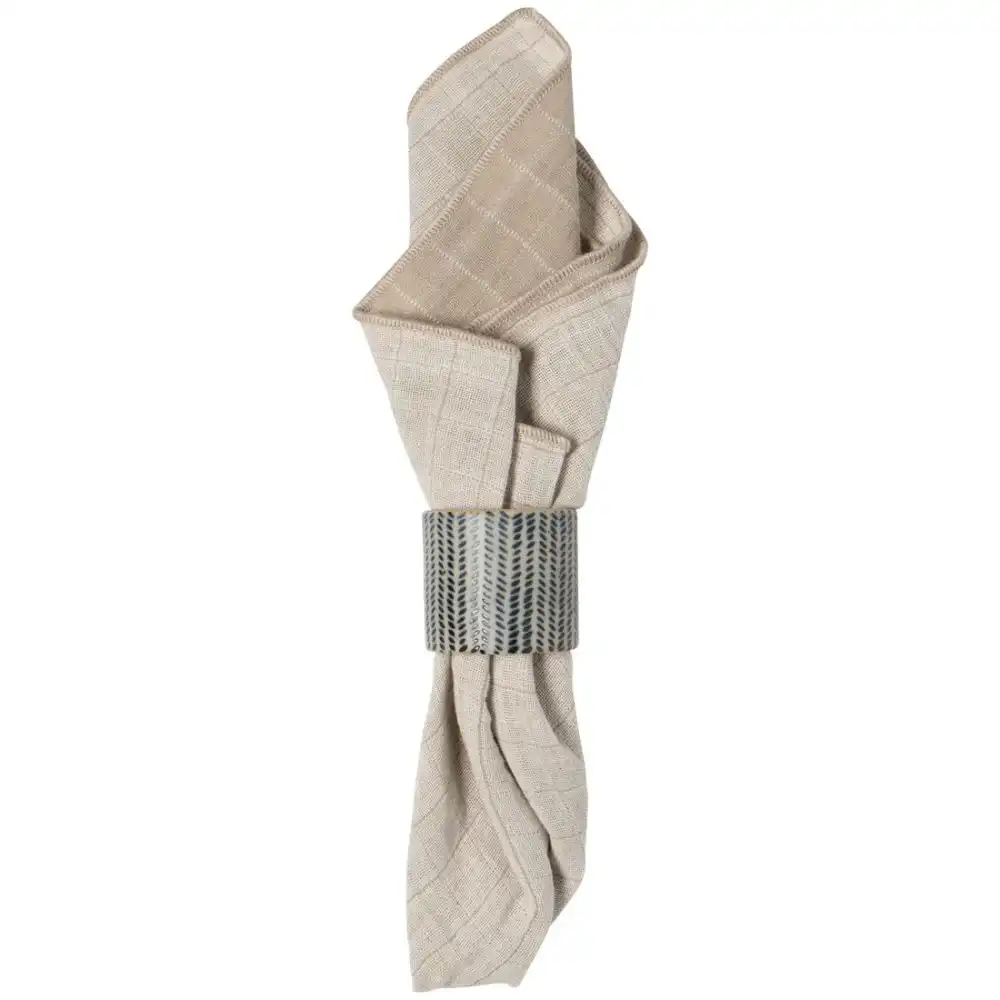 Alternative view of Danica Heirloom Element Napkin RIng | Houndstooth