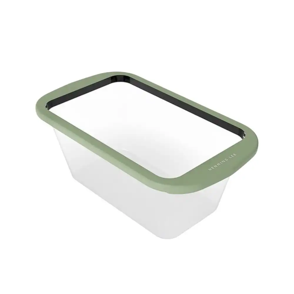 Henning Lee Look & Cook Clear Silicone 6-Cup Loaf Pan | Moss Green