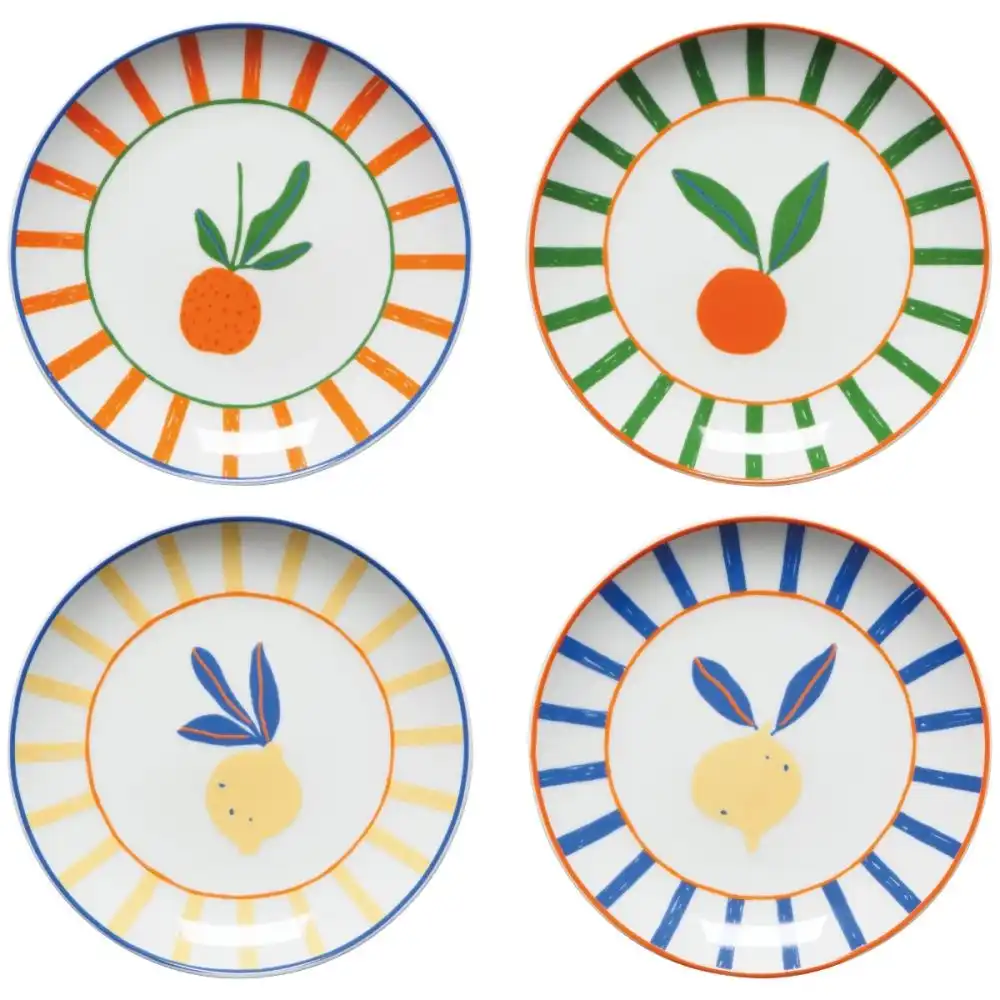 Danica Jubilee Citrus Burst Appetizer Plates | Set of 4