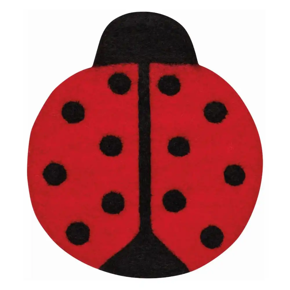Danica Jubilee Felt Wool Trivet | Ladybugs