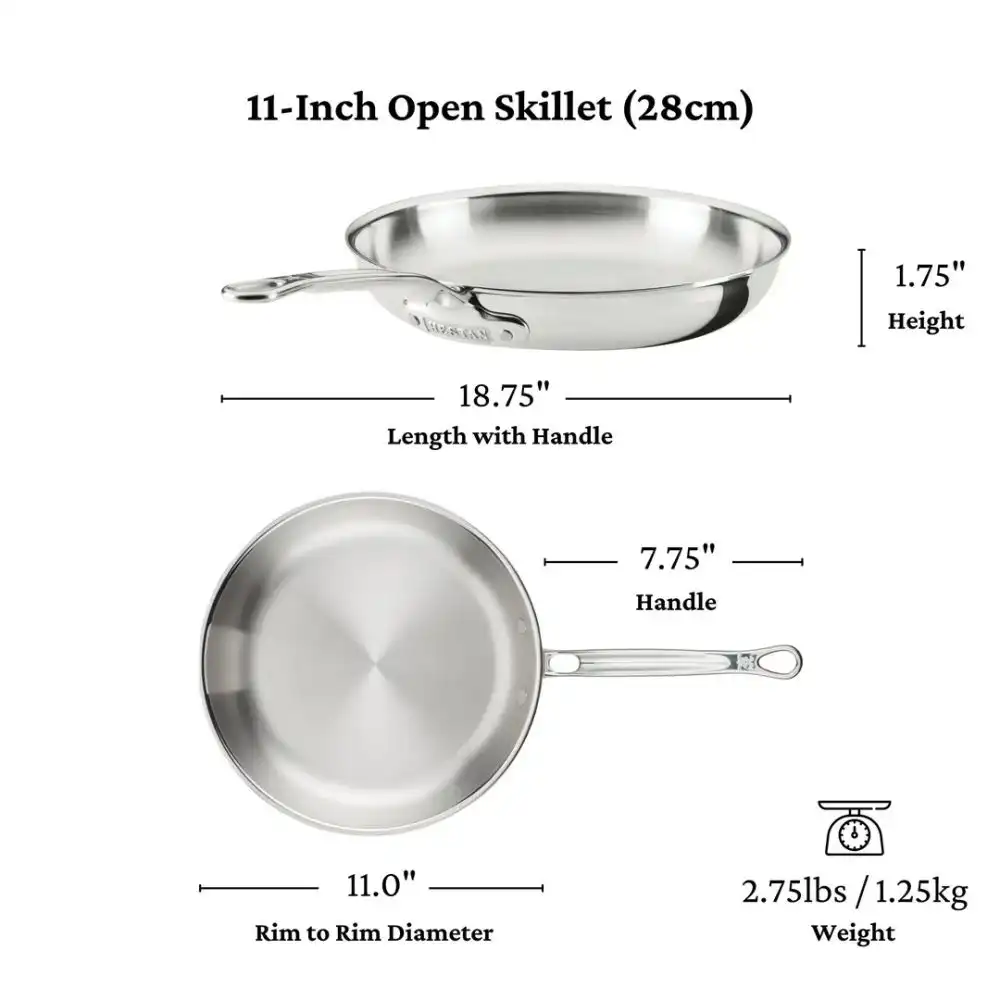 Alternative view of Hestan ProBond® Luxe Stainless Steel 11" Skillet with Lid