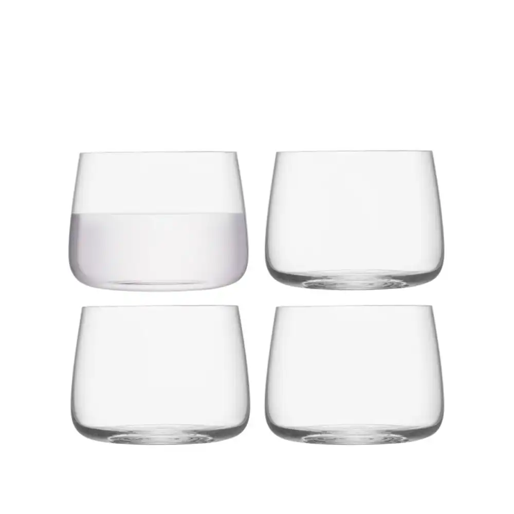 LSA Metropolitan 12oz Stemless Glasses (Set of 4) | Clear
