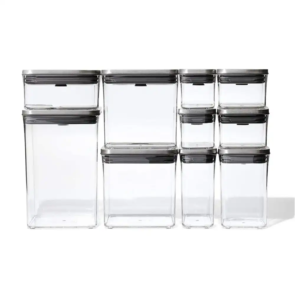Alternative view of OXO SteeL POP Container Set | 12-Piece