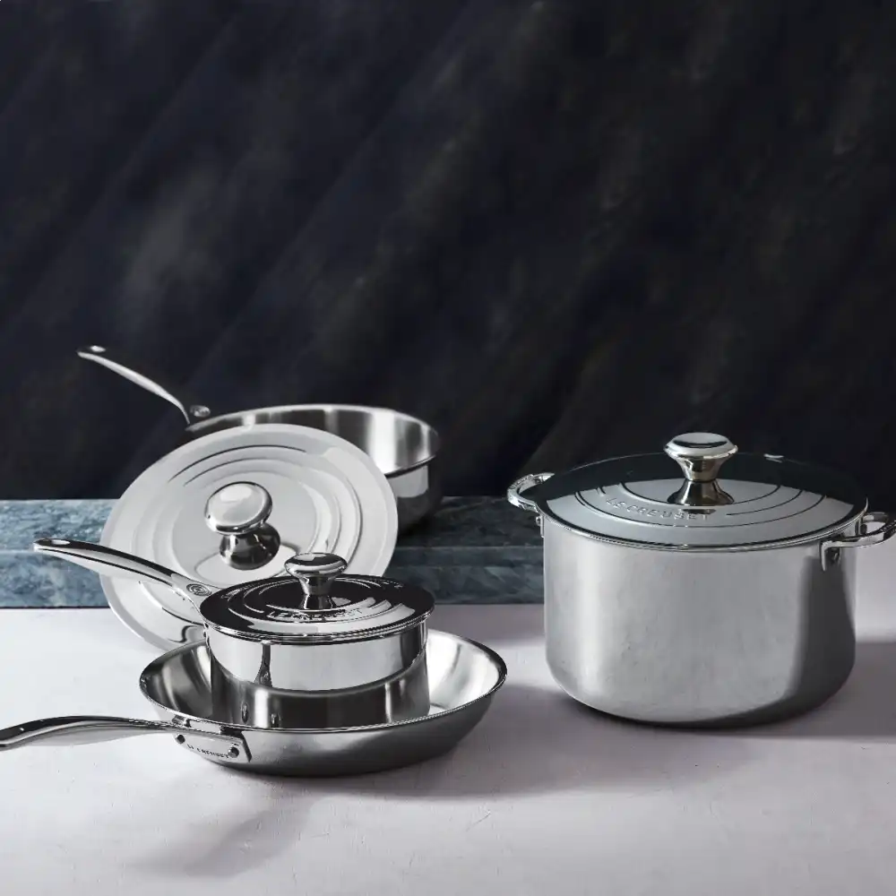 Alternative view of Le Creuset Signature Stainless Steel 7-Piece Cookware Set