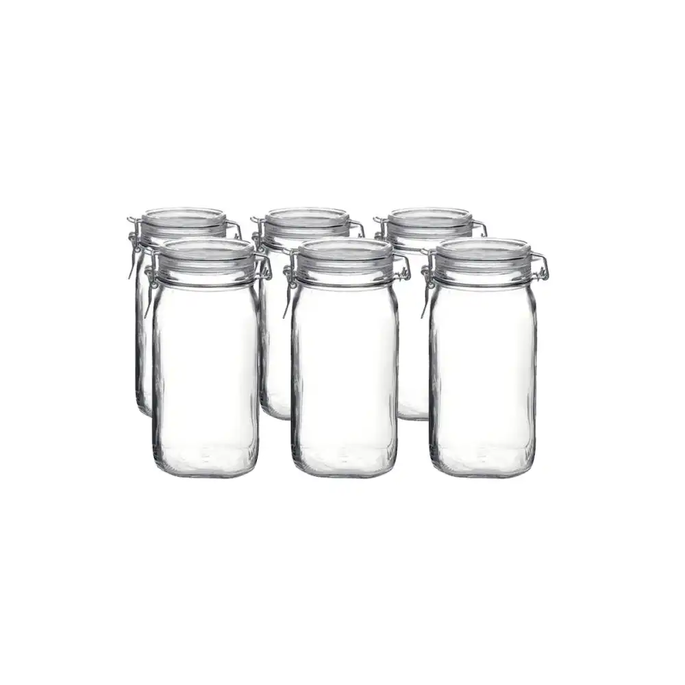 Bormioli Rocco Fido Swing Top Canning Jars (Set of 6) | 50.75oz (1.5L)