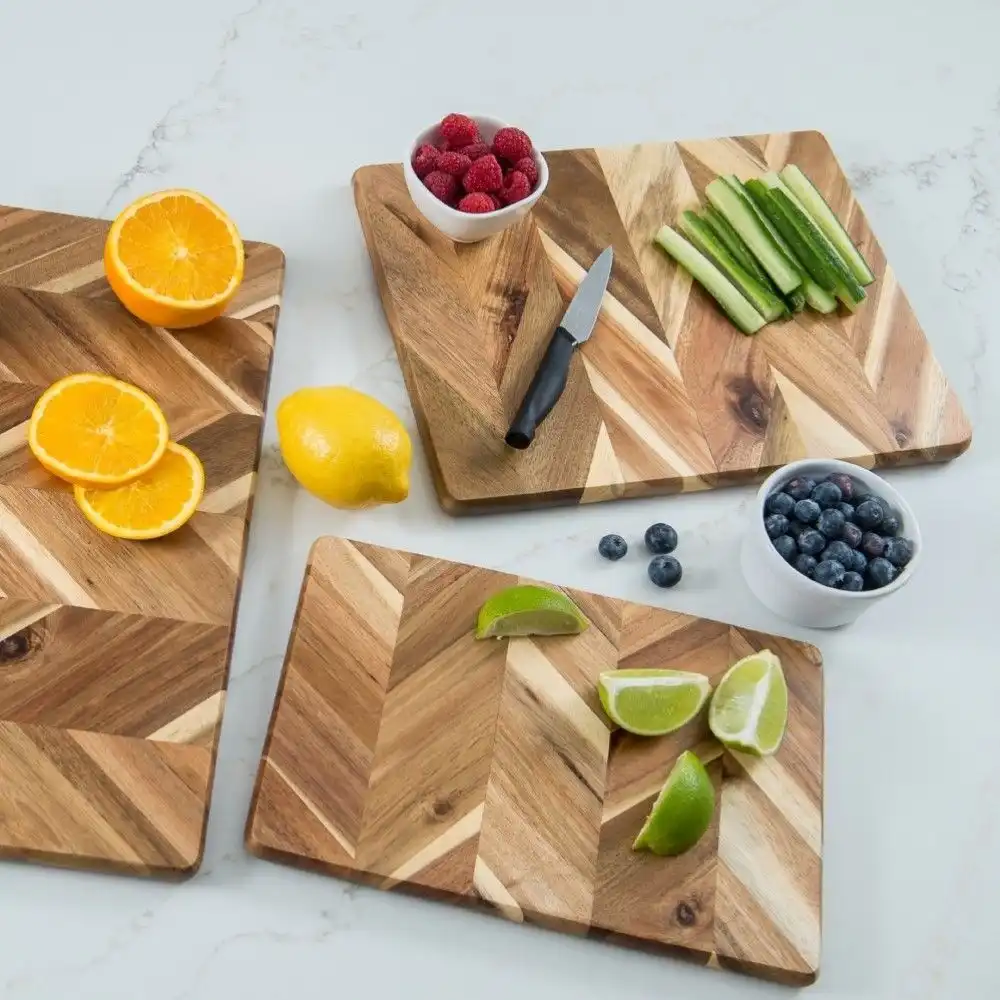 Alternative view of Lipper International Acacia Herringbone Cutting Board | Medium