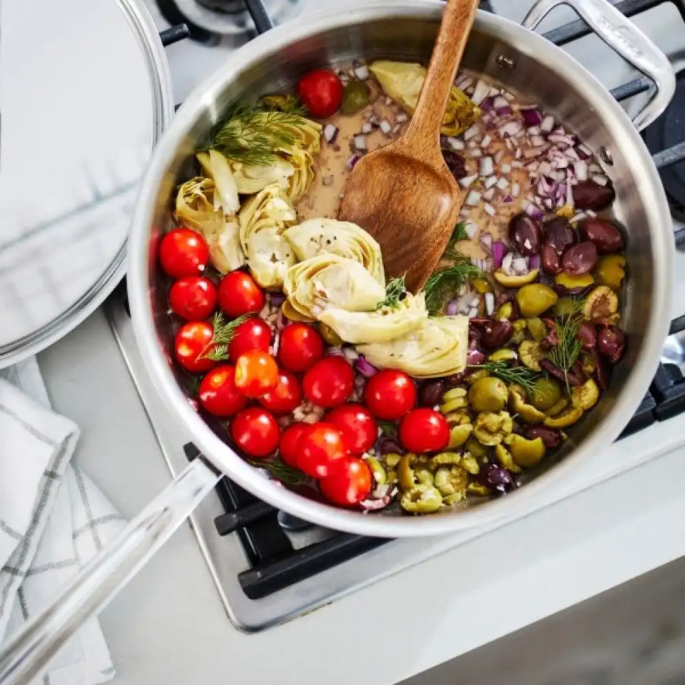 Alternative view of All-Clad D3 Stainless Steel 3-Quart Sauce Pan with Lid