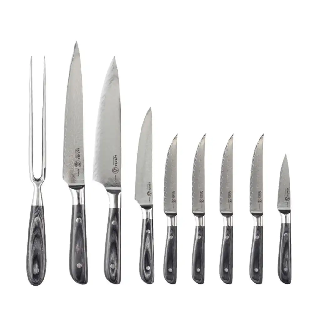 Alternative view of Messermeister Avanta Damascus Knife Block Set | 10-Piece