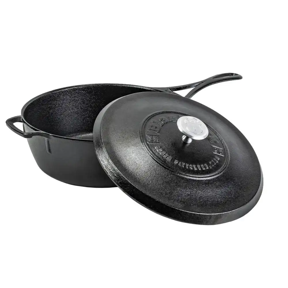 Alternative view of Lodge Blacklock Triple Seasoned 4 Qt. Deep Skillet with Lid