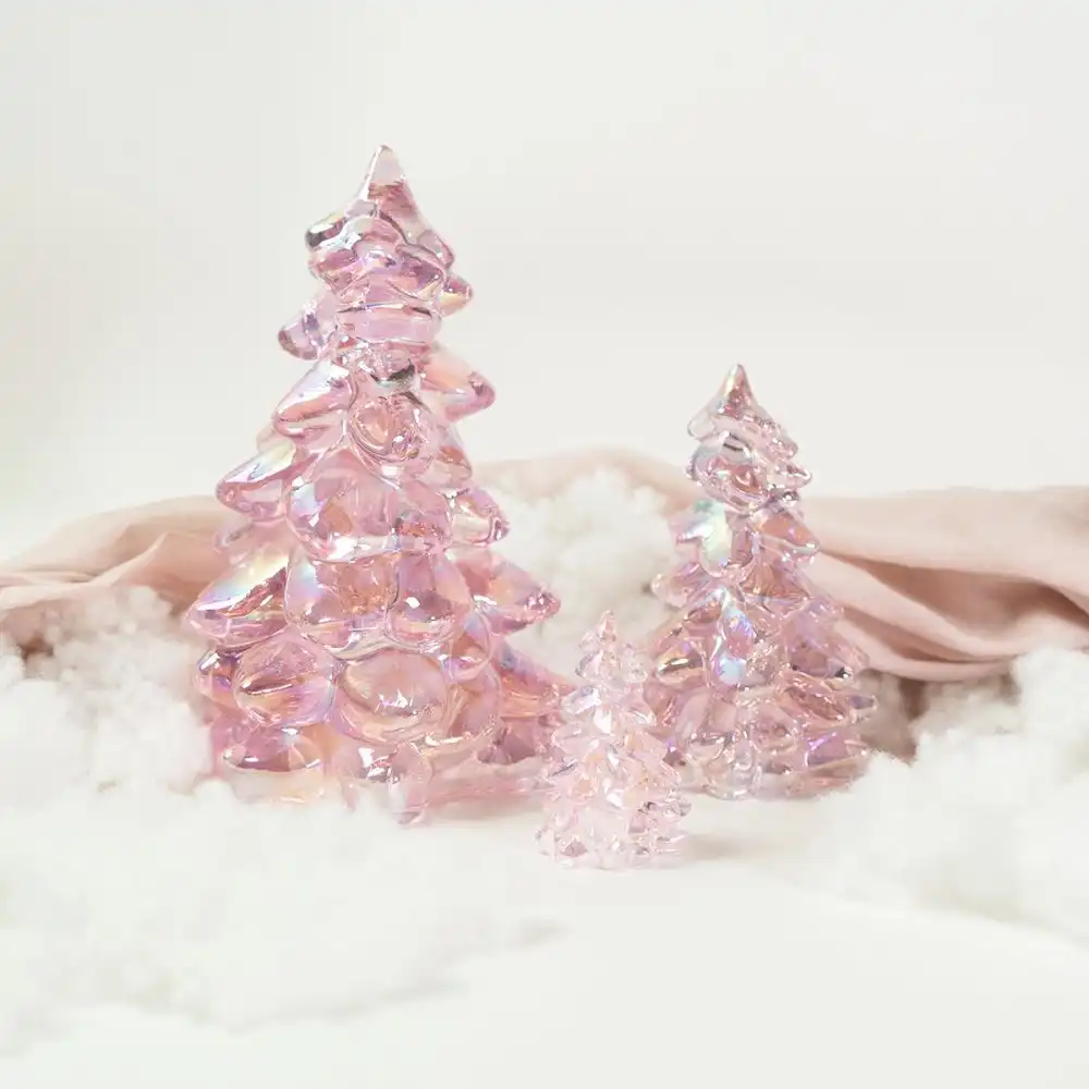 Alternative view of Mosser Glass Holiday Collection 5.5" Tree Figurine | Rose Carnival