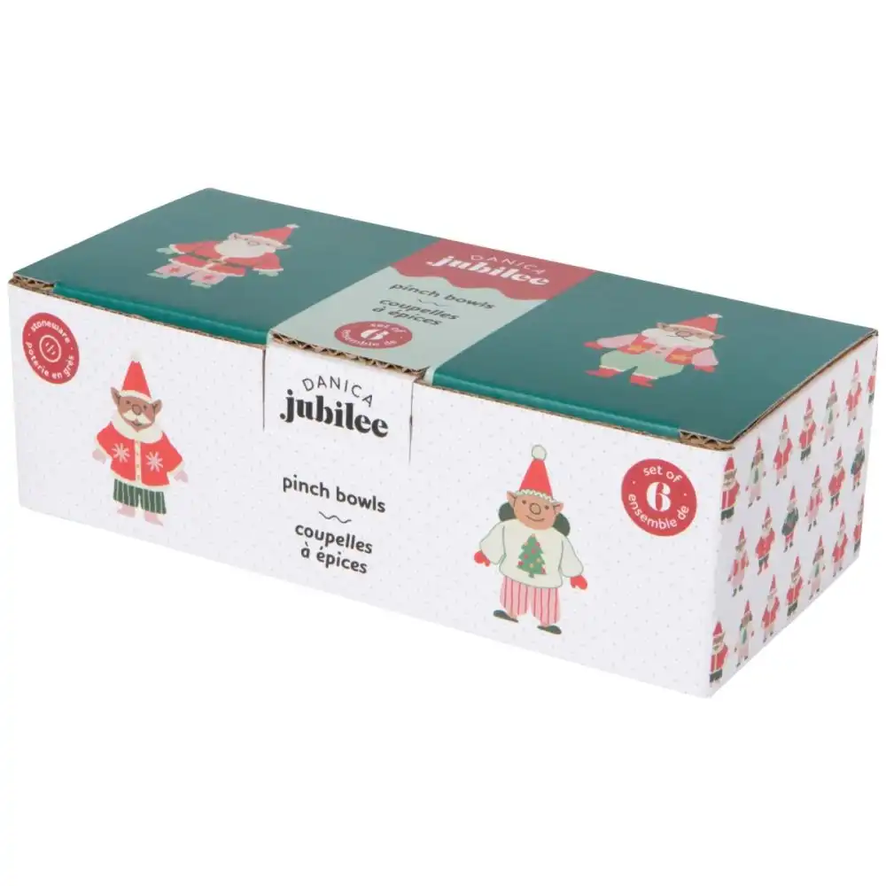 Alternative view of Danica Jubilee 2oz Christmas Pinch Bowls (Set of 6) | Festive Gnomes