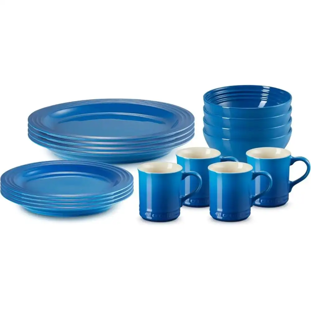 Le Creuset Vancouver 16-Piece Dinnerware Set | Marseille Blue