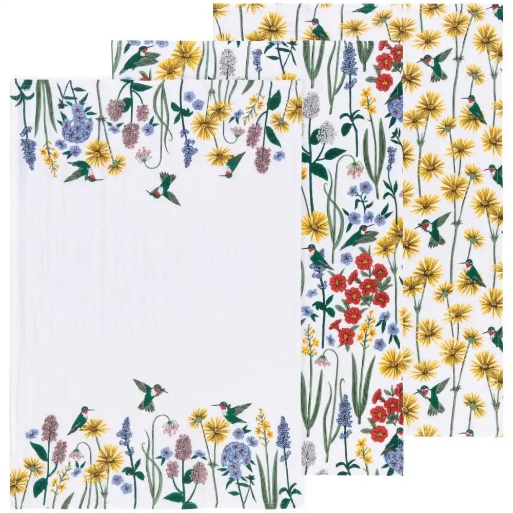 Now Designs by Danica Baker's Floursack Dishtowels (Set of 3) | Hummingbird