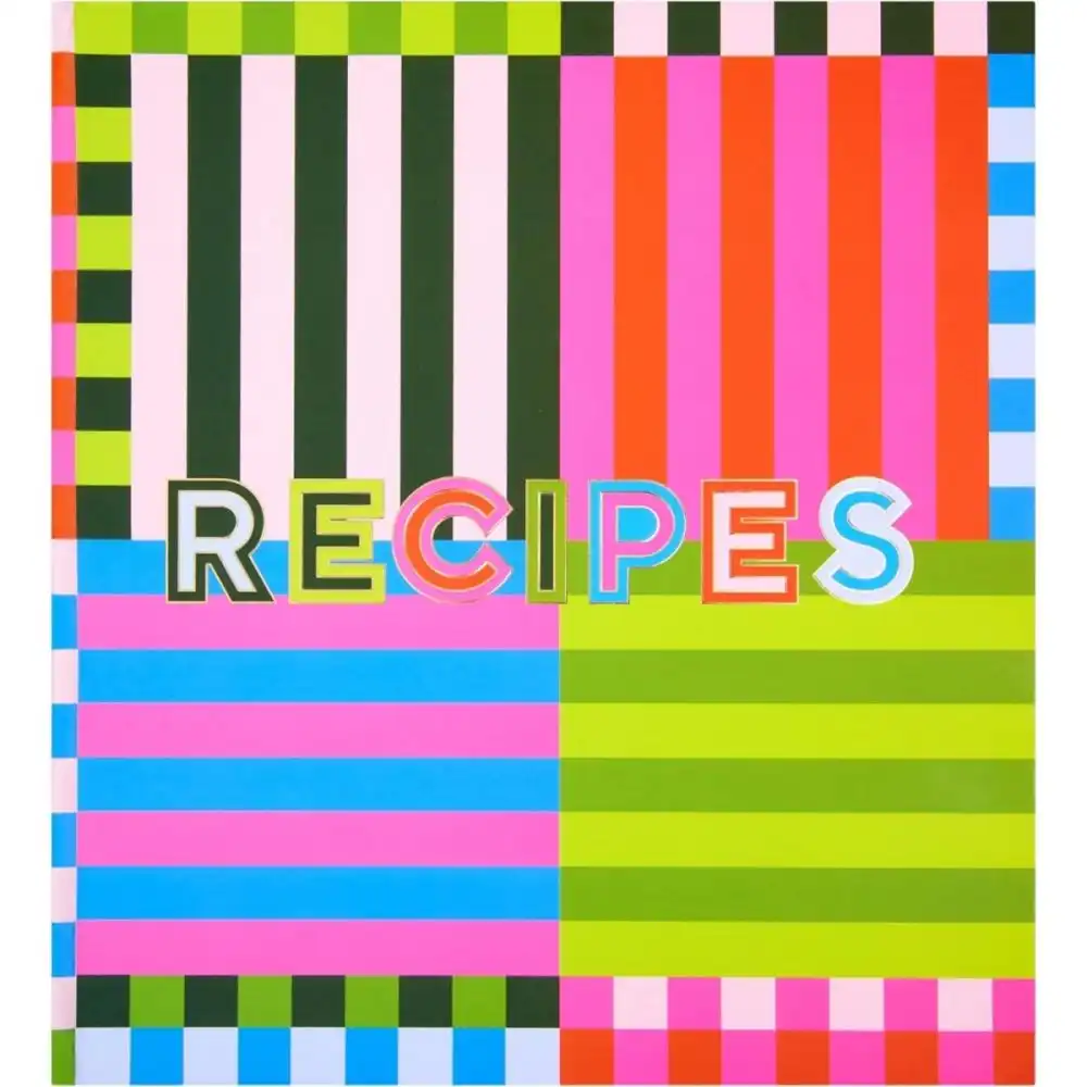 C.R. Gibson Kitchen Recipe Binder and Cards | Bold Stripes