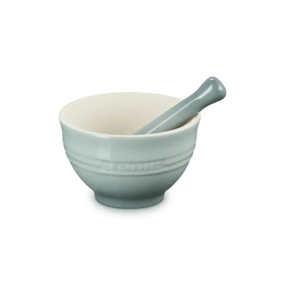Le Creuset 10oz Mortar & Pestle Set | Sea Salt