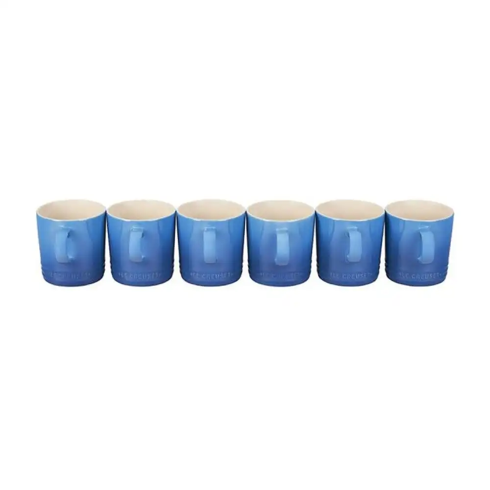 Le Creuset 12oz London Mugs Set of 6 | Marseille Blue