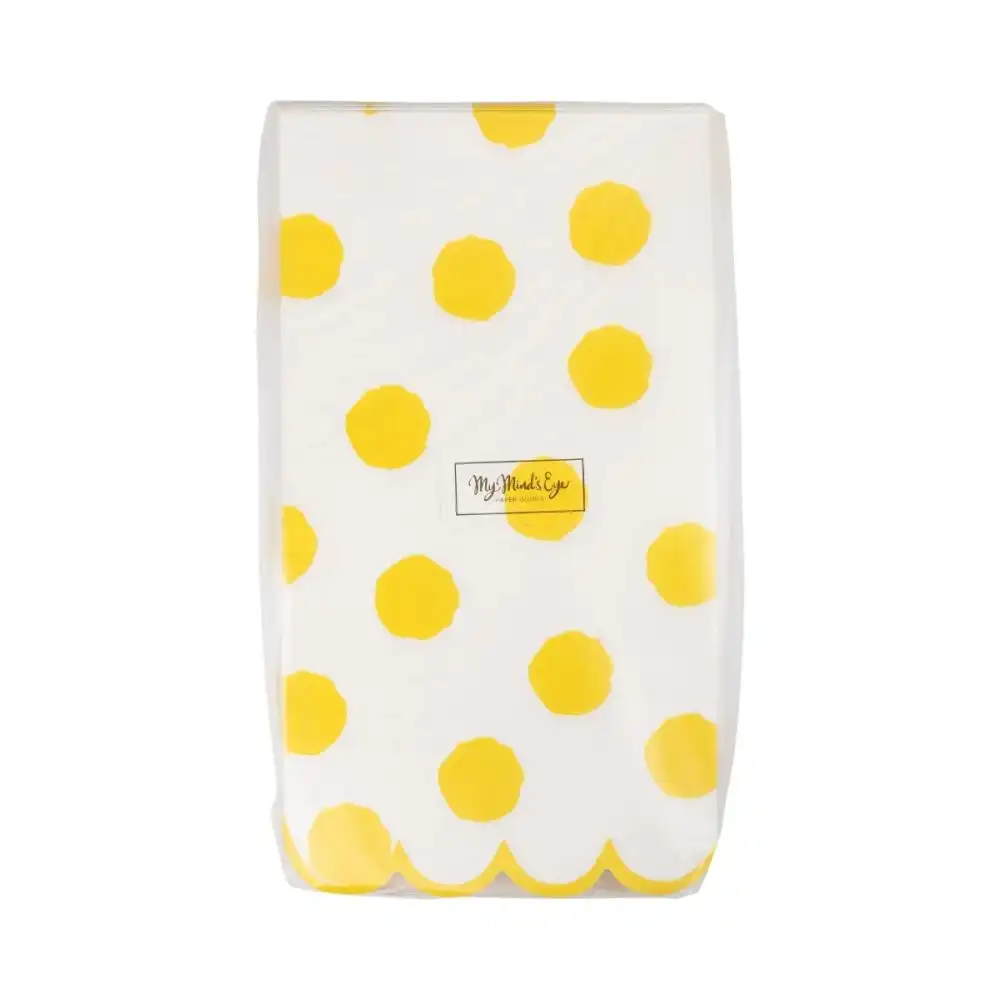 Alternative view of My Mind's Eye 24-Piece Polka Dot Dinner Napkins | Yellow