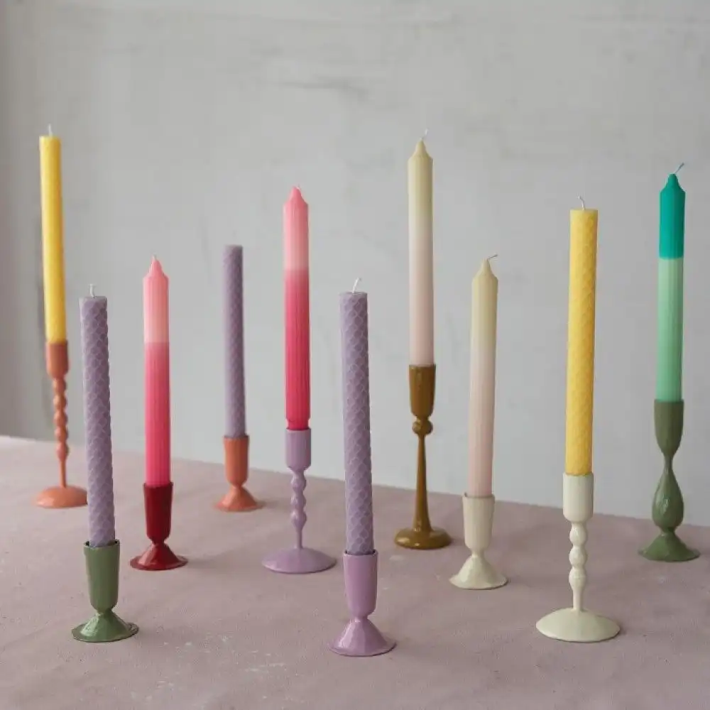Alternative view of Hazel Mazel 10" Tapered Candle Sticks (Set of 2) | Honeycomb