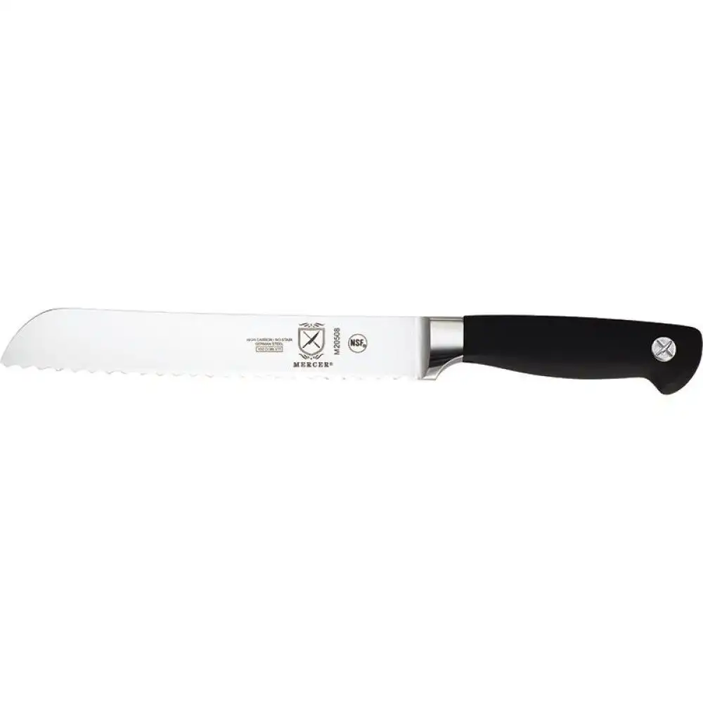 Alternative view of Mercer Cutlery Genesis 6-Piece Knife Block Set | Beechwood & Glass