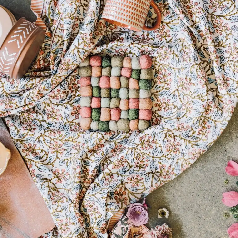 Alternative view of Danica Heirloom 6" x 6" Dot Trivet | Nectar Scattered