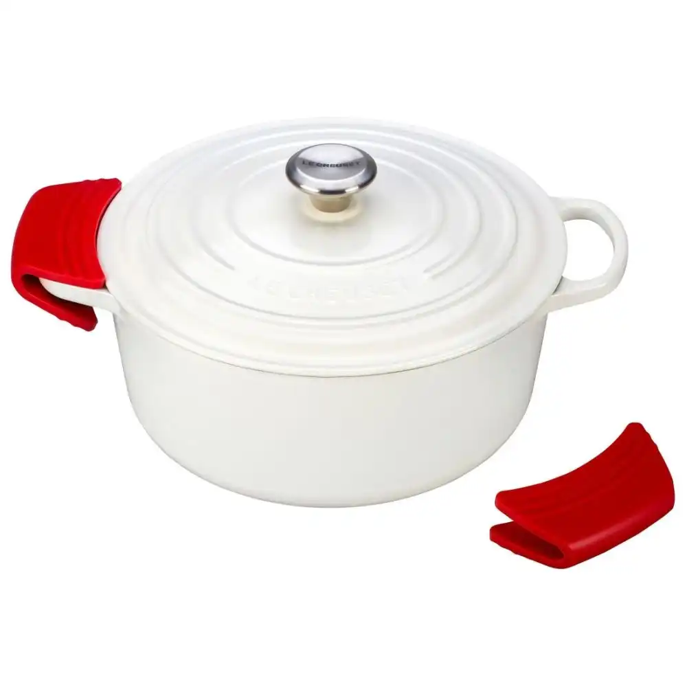 Alternative view of Le Creuset Silicone Handle Grips Set | Cerise/Cherry Red