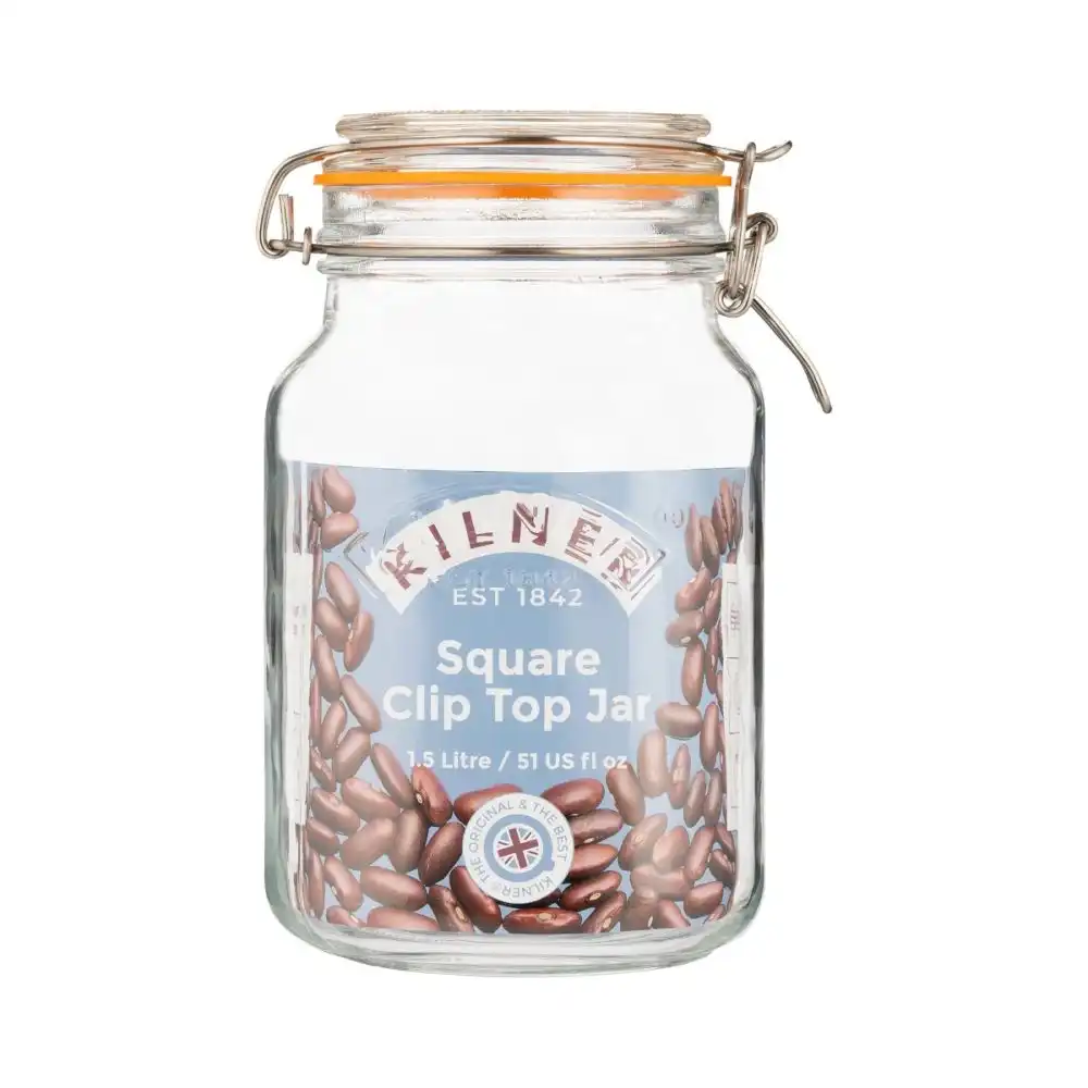Alternative view of Kilner Swing Top Square Glass Jar | 1.5L