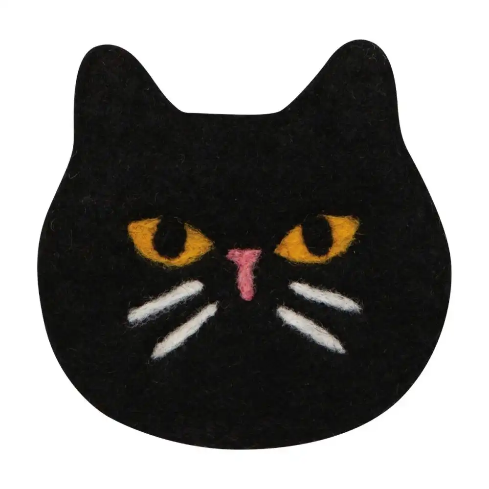 Alternative view of Danica Jubilee Felt Coasters (Set of 4) | Black Cat