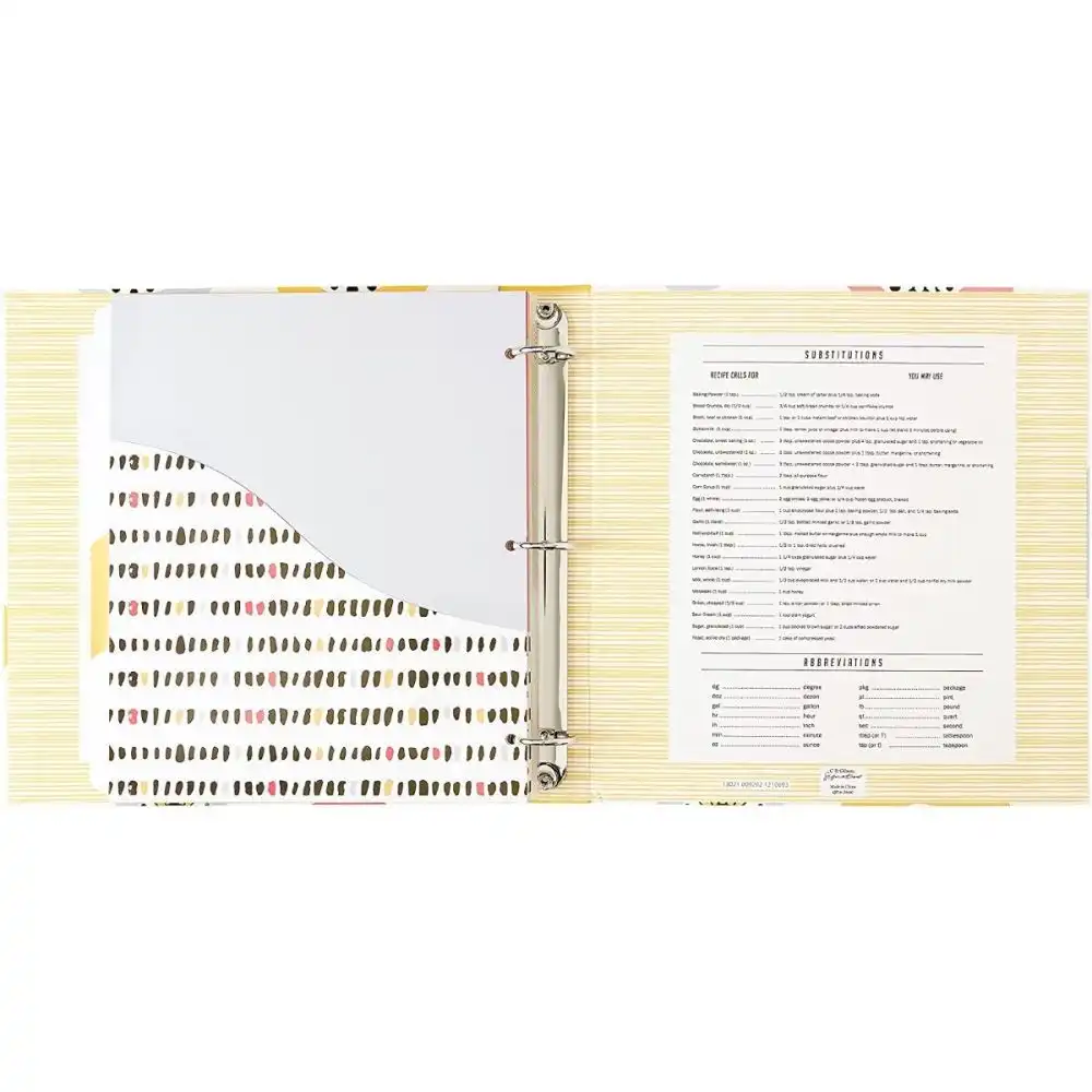 Alternative view of C.R. Gibson Recipe Binder Kit | Bloom