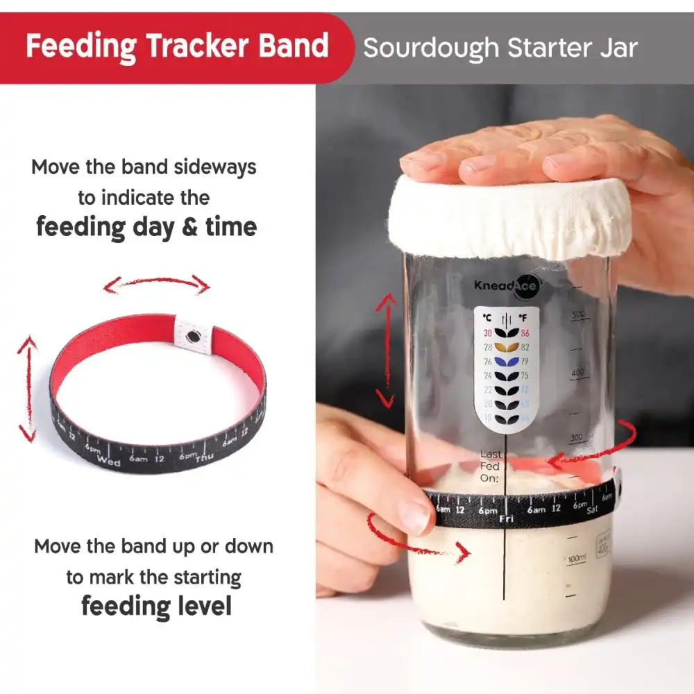 Alternative view of KneadAce 24oz Sourdough Starter Jar