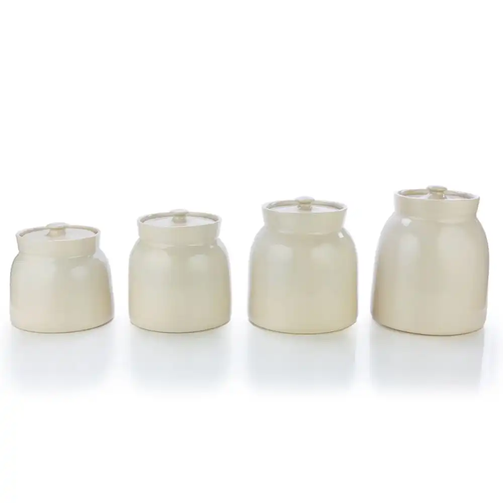 Alternative view of Martinez Pottery Hand Turned Stoneware Canister Set | Natural