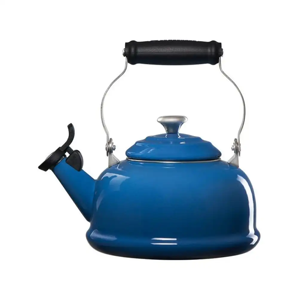 Alternative view of Le Creuset 1.7 Qt. Classic Whistling Kettle with Stainless Steel Knob | Marseille Blue