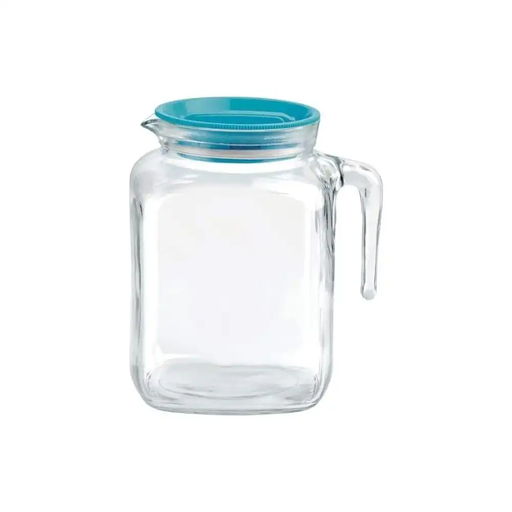 Bormioli Rocco Frigoverre 2 Liter Glass Pitcher | Teal Lid
