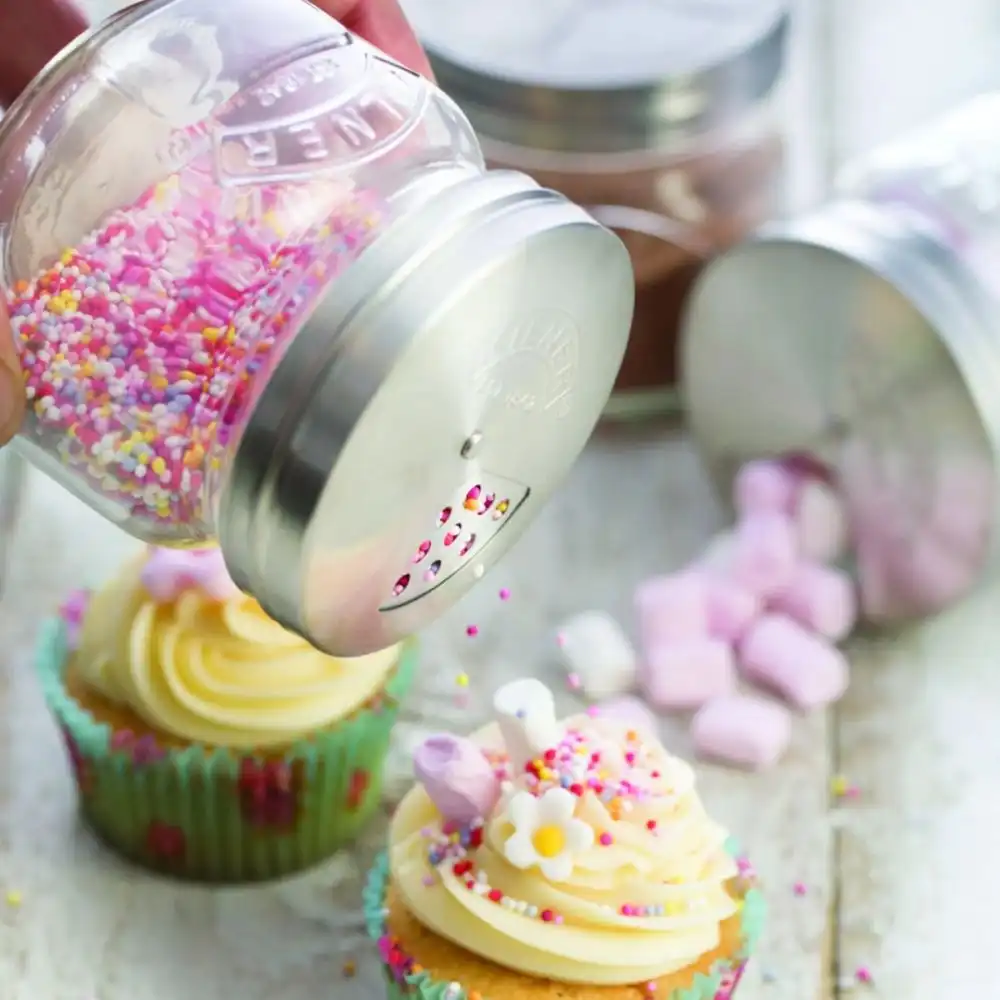 Alternative view of Kilner 8.5oz Storage Jars with Shaker Lid | Set of 4