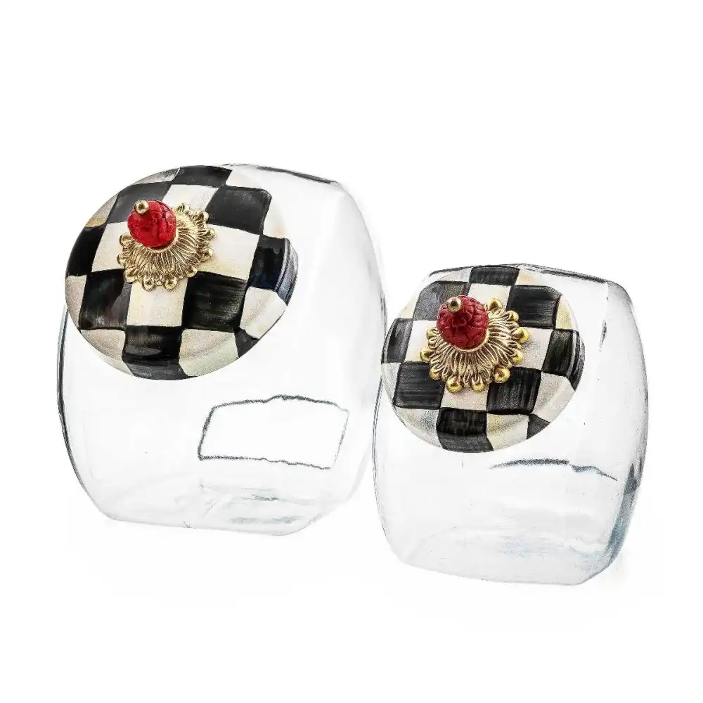 Alternative view of MacKenzie-Childs Cookie Jar with Courtly Check Lid