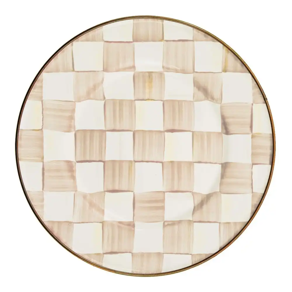 MacKenzie-Childs Mocha Check 8" Salad Plate